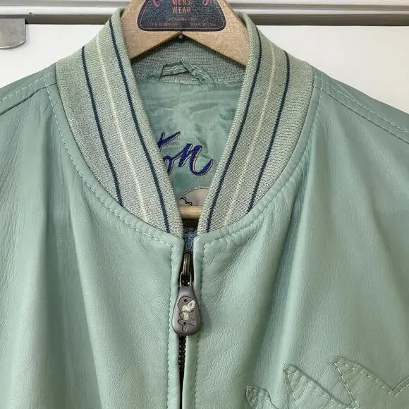 Vintage Buxton Men’s Leather Bomber Jacket Designer- Size 50 IT -Medium 38-40 - Picture 5 of 9